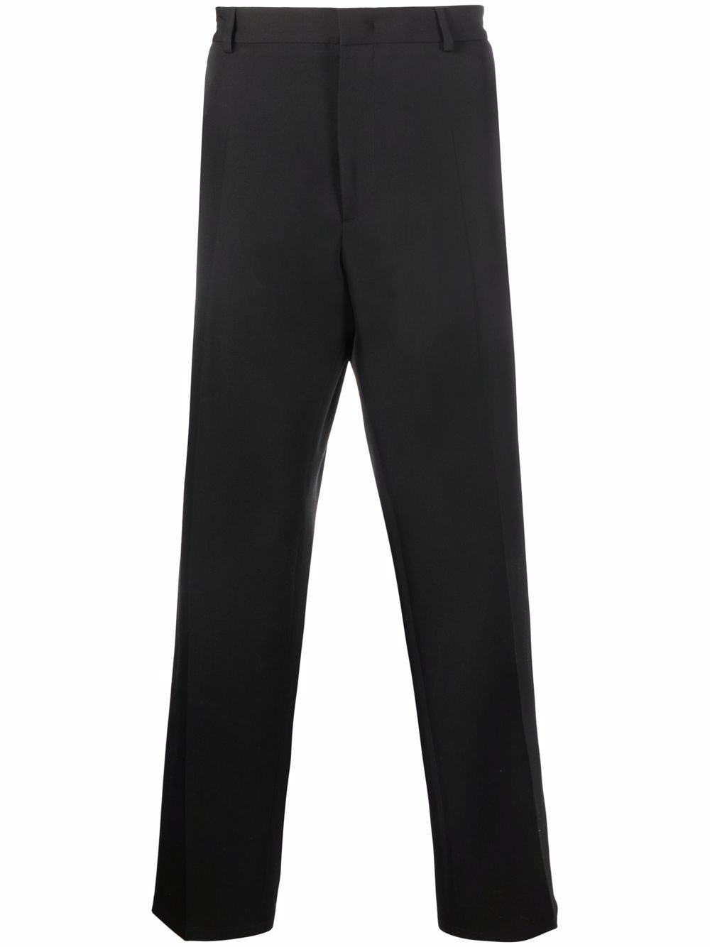 Jil Sander Pressed-crease Elasticated-wait Trousers In Black