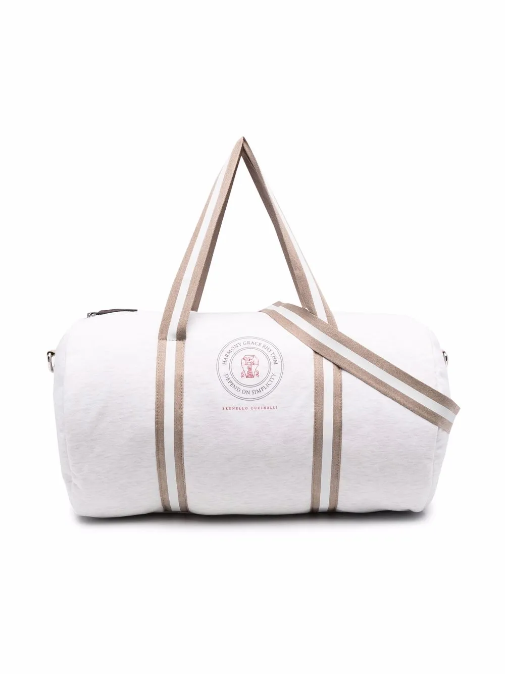 

Brunello Cucinelli Kids bolsa de hombro con cierre - Blanco