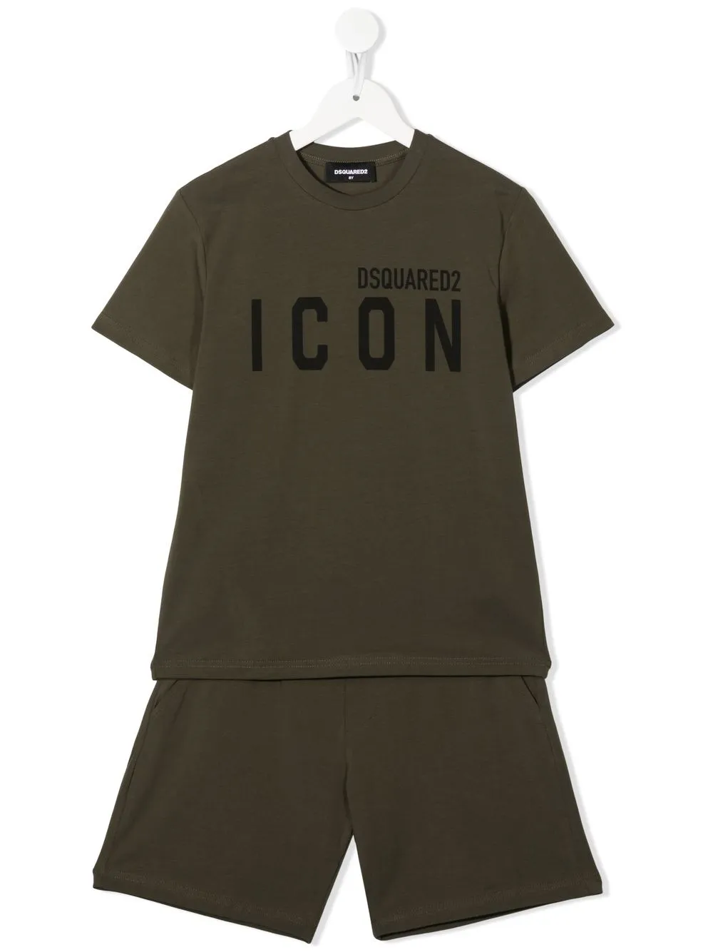 

Dsquared2 Kids set de shorts y playera con logo estampado - Verde