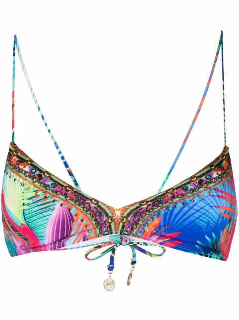 Camilla Whats Your Vice-print bikini top