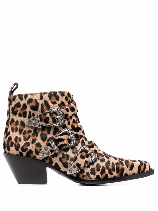 R13 leopard-print Cowboy Boots - Farfetch