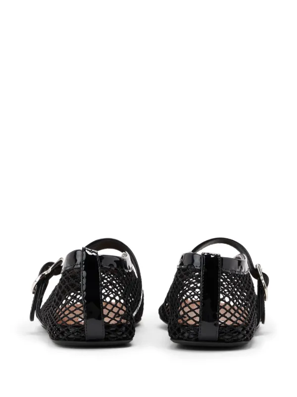【関税&送料込】Alaia Fishnet Ballet Flats ALAÏA GARNET RED BALLET FLATS IN FISHNET |ALAÏA US