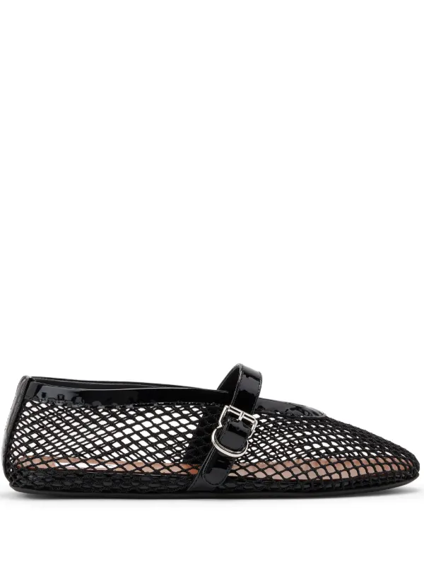 【関税&送料込】Alaia Fishnet Ballet Flats ALAÏA BALLET FLATS WITH STUDS ON FISHNET |ALAÏA US