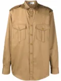 MARANT logo-print cotton shirt - Neutrals
