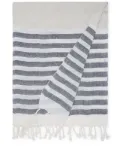 Brunello Cucinelli striped linen blanket - White