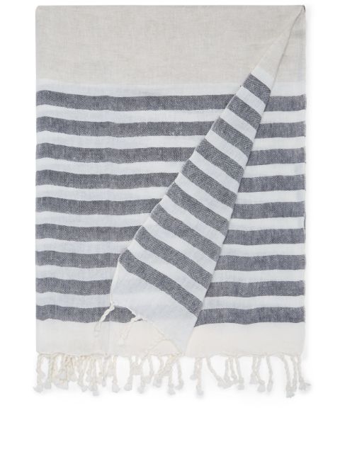 Brunello Cucinelli striped linen blanket Men