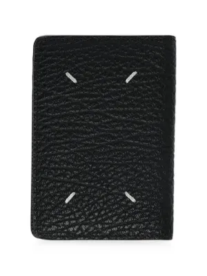 Maison Margiela Four Stitches Leather Money Clip Wallet | Black