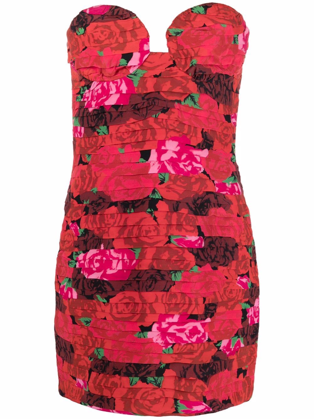 фото Magda butrym rose-print pleated dress