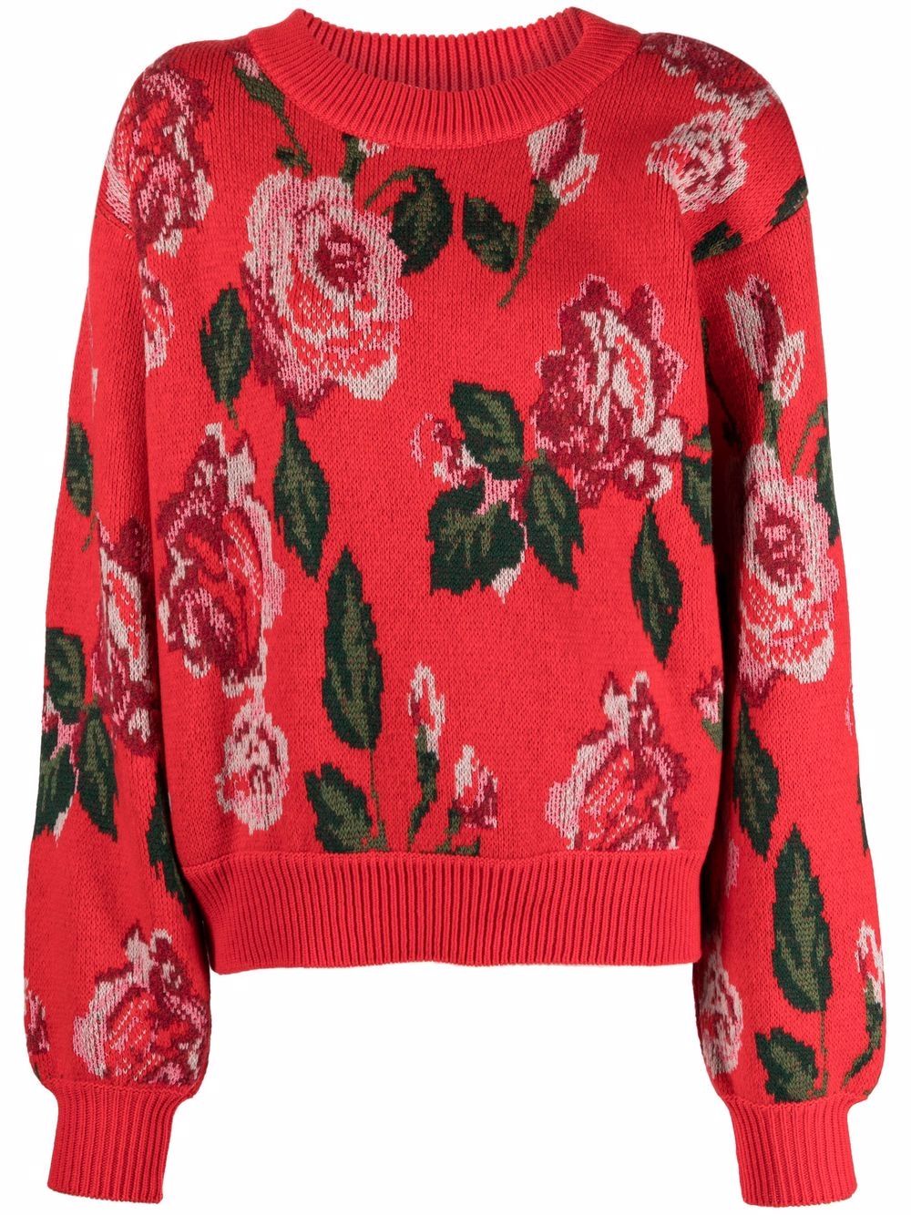 фото Magda butrym floral-intarsia knitted sweater