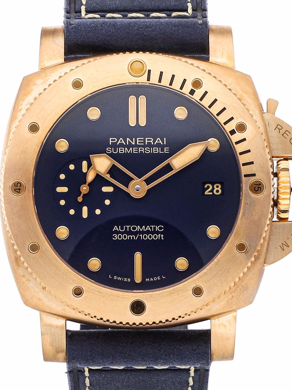 фото Panerai наручные часы submersible bronzo pre-owned 42 мм 2020-го года