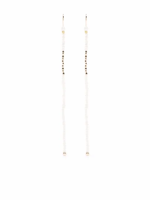 Mizuki 14kt Dancing Gelbgoldohrringe mit Perlen