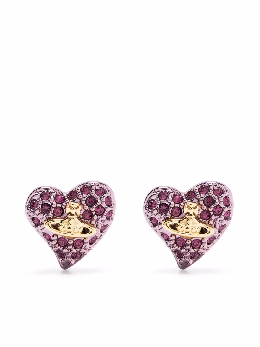 фото Vivienne westwood heart-shaped orb earrings