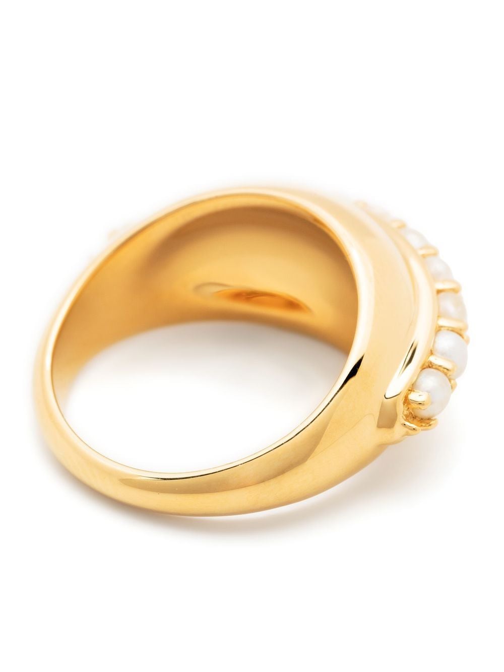 Shop Missoma Dome Pearl Ring In Gold