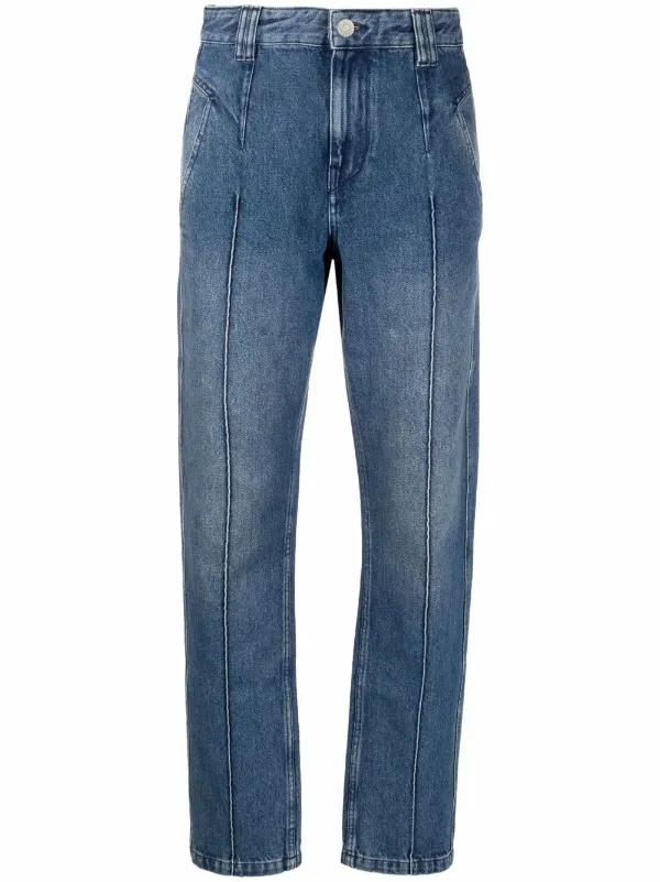 seam-detail straight-leg Jeans - Farfetch