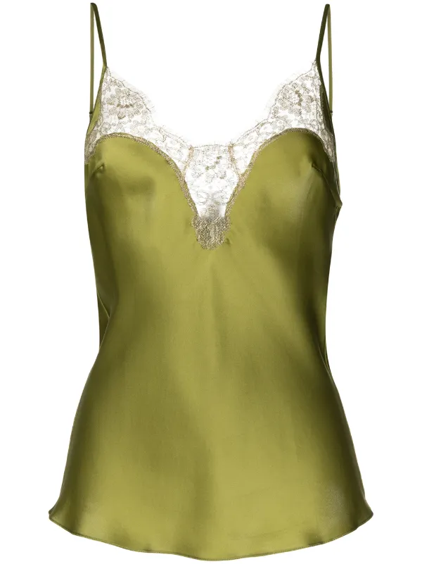 gold silk cami