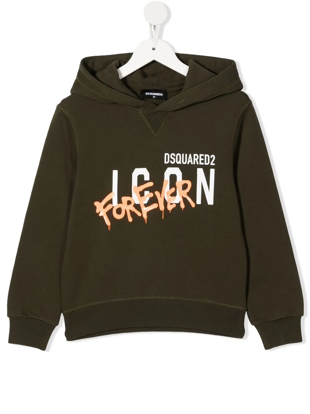 

Dsquared2 Kids logo-print cotton hoodie - Green