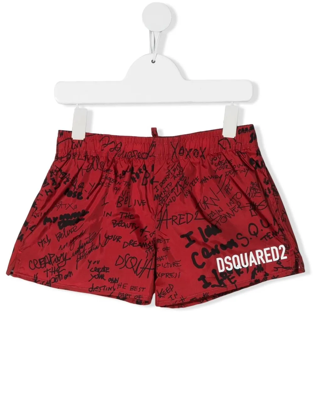 

Dsquared2 Kids shorts de playa con estampado de grafiti - Rojo