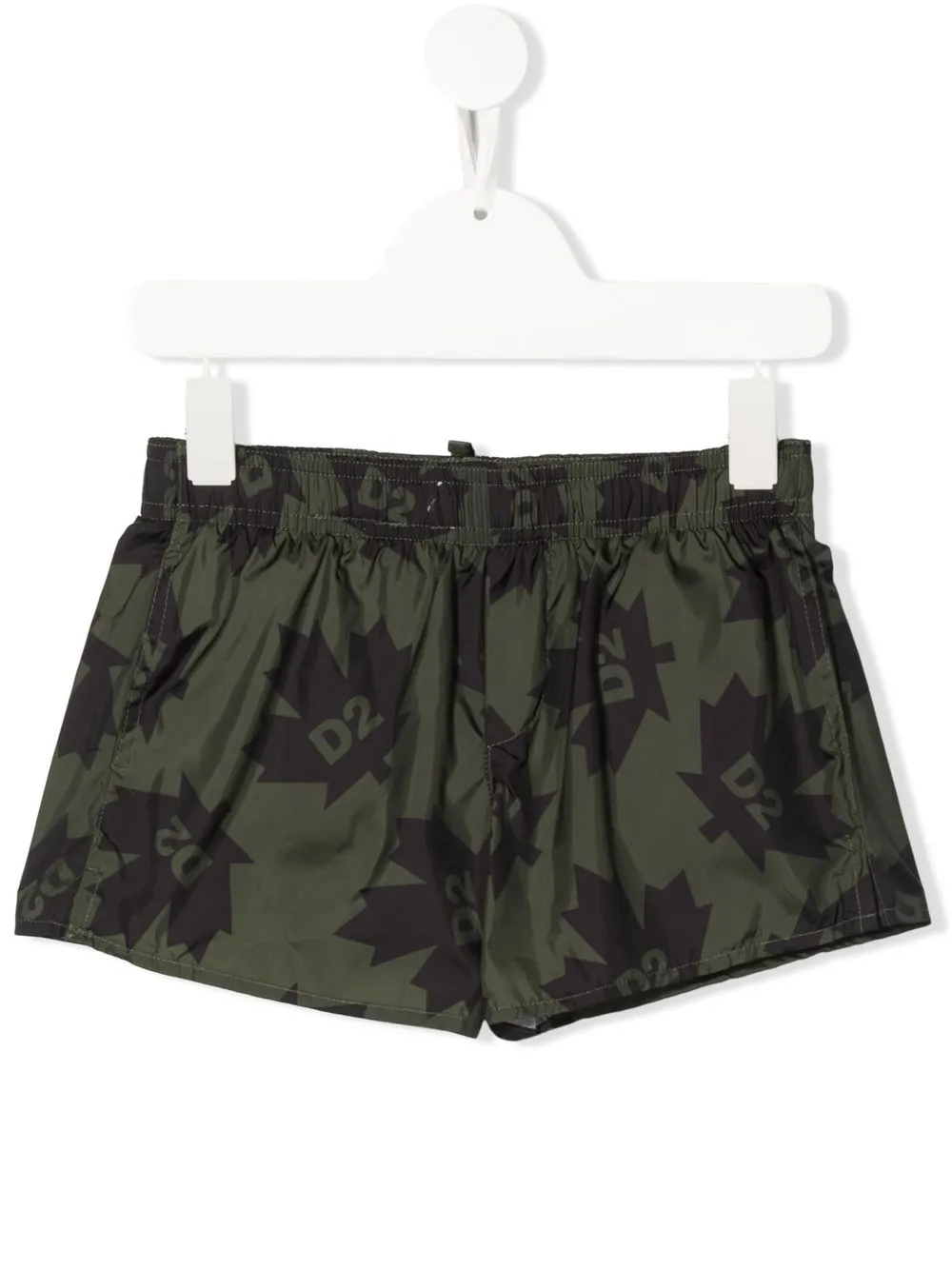 

Dsquared2 Kids shorts de playa con motivo de hoja de arce y logo - Verde