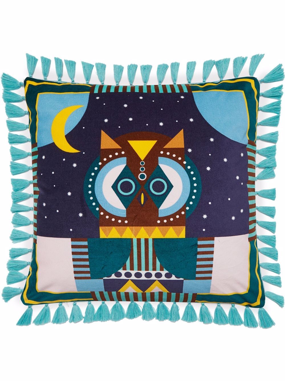 фото La doublej owl-print velvet cushion