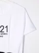 Nº21 Kids TEEN bow-embellished logo-print top