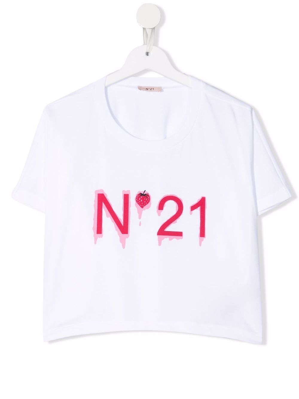 фото Nº21 kids teen logo-print cropped t-shirt