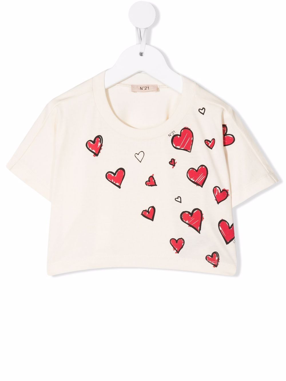 фото Nº21 kids heart-print t-shirt