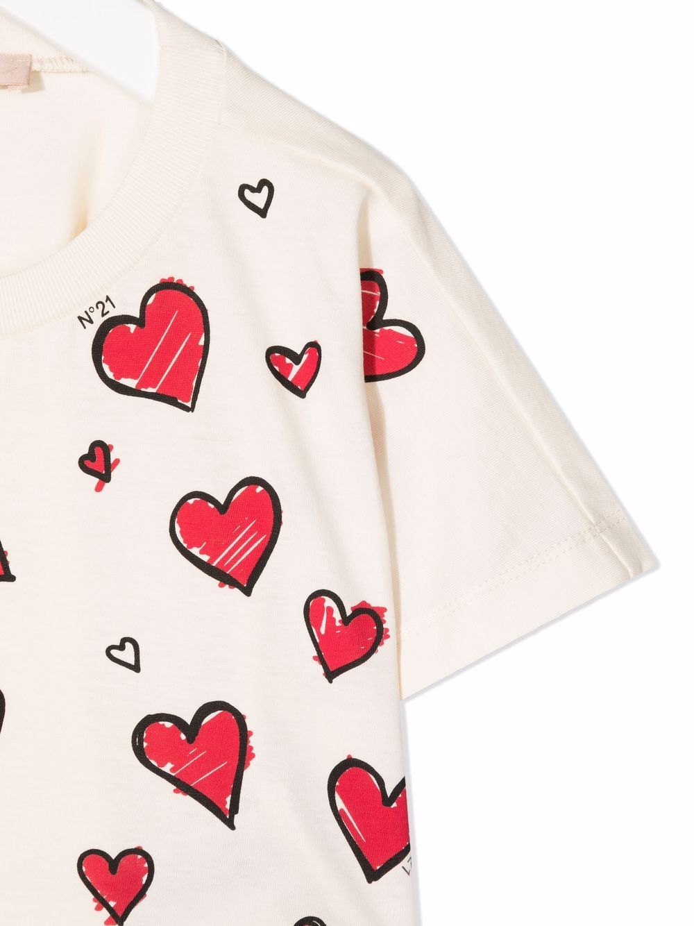 фото Nº21 kids heart-print t-shirt