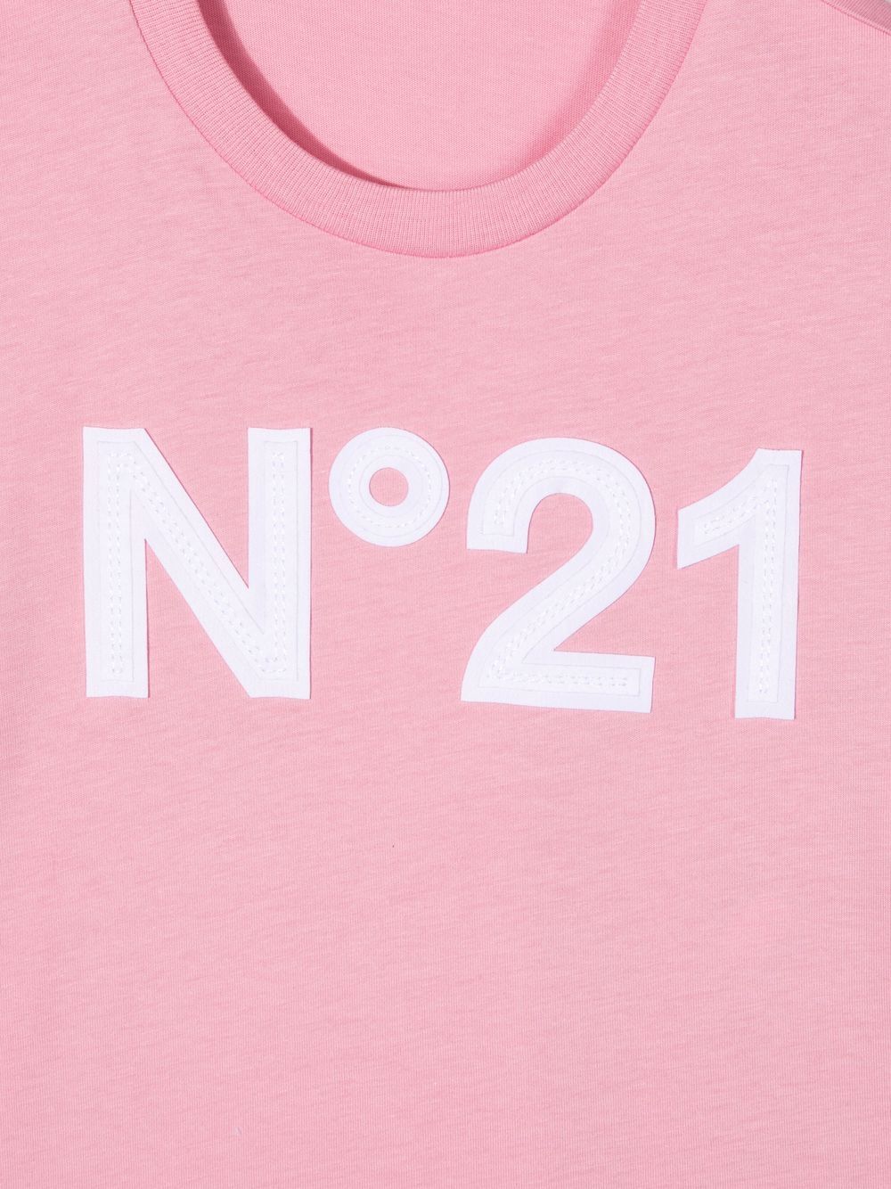 фото Nº21 kids logo-print cotton t-shirt