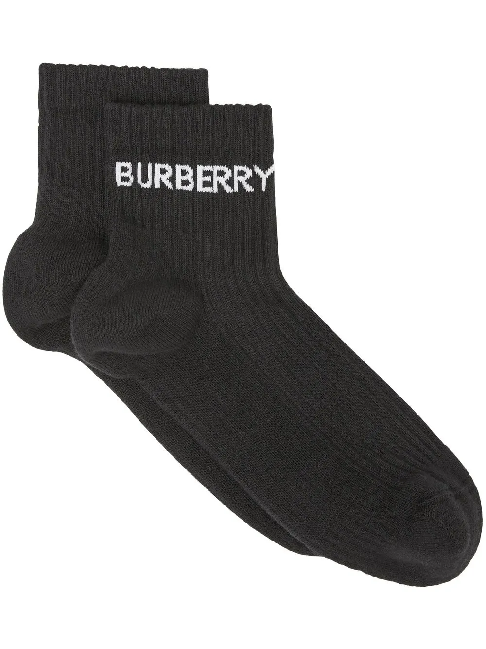 

Burberry calcetines con logo en intarsia - Negro