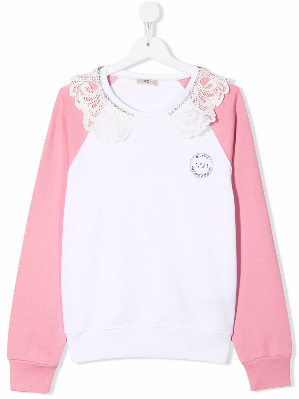 фото Nº21 kids teen lace-trim sweatshirt