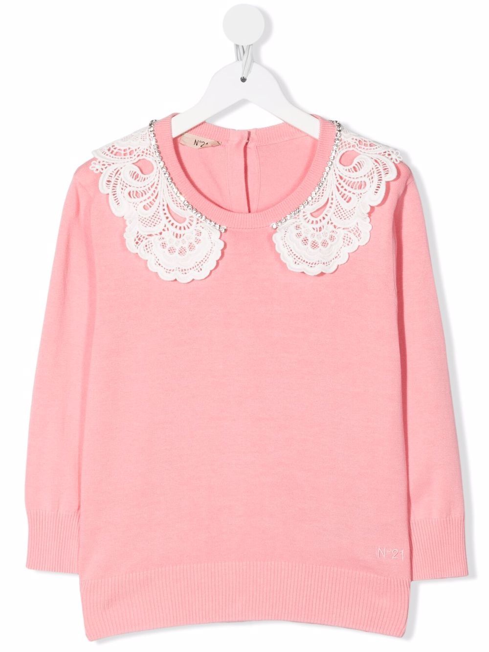 фото Nº21 kids lace-trim knitted top