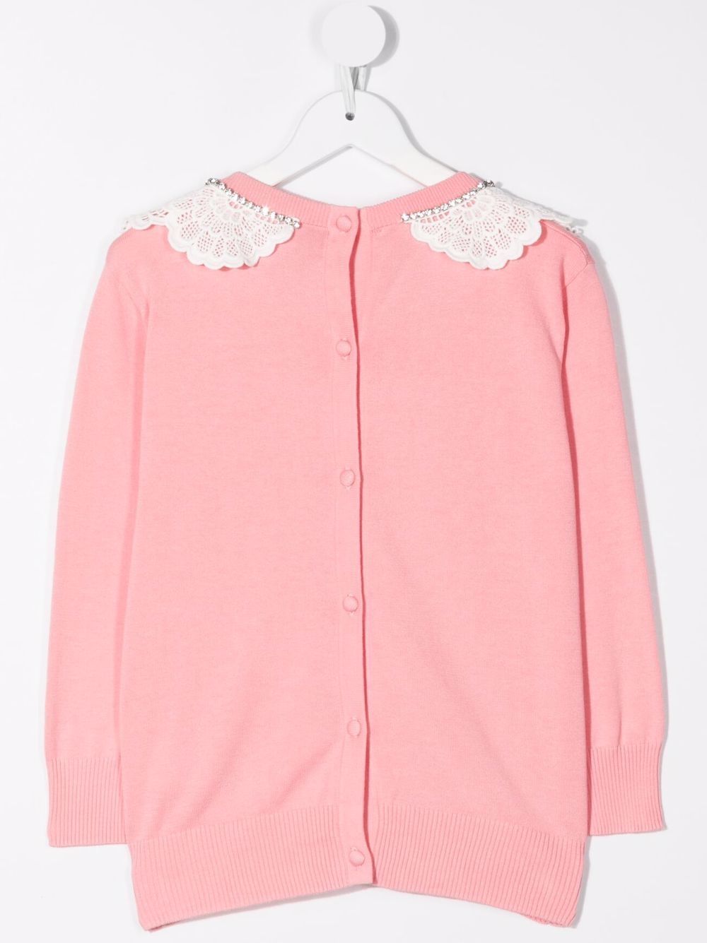 фото Nº21 kids lace-trim knitted top