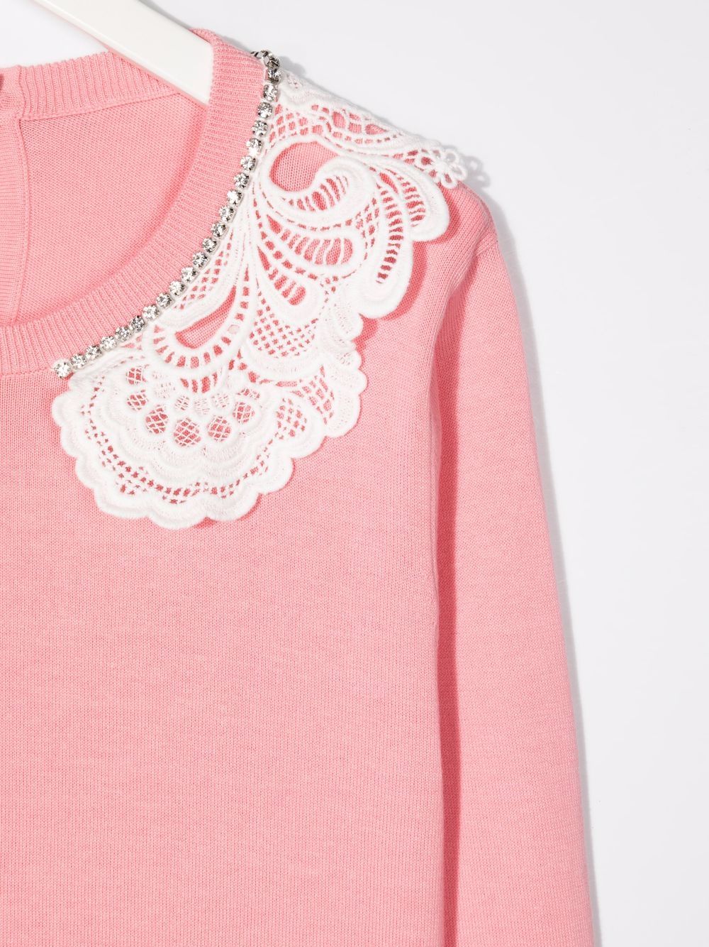 фото Nº21 kids lace-trim knitted top