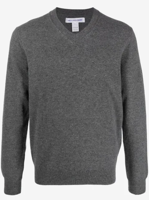 Comme Des Garçons Shirt suéter de tejido fino con cuello en V