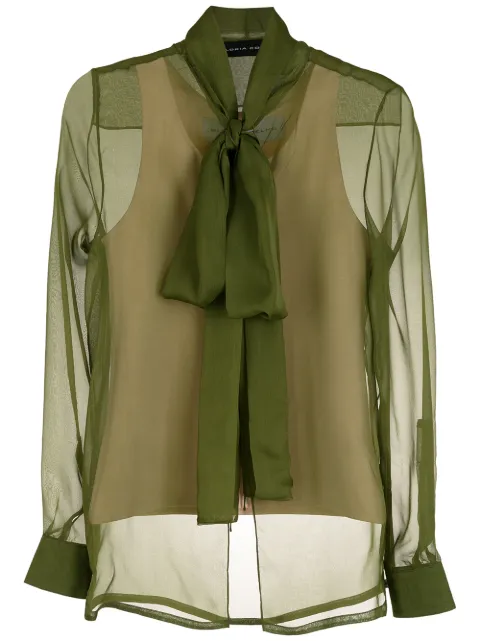 Gloria Coelho sheer silk chiffon shirt