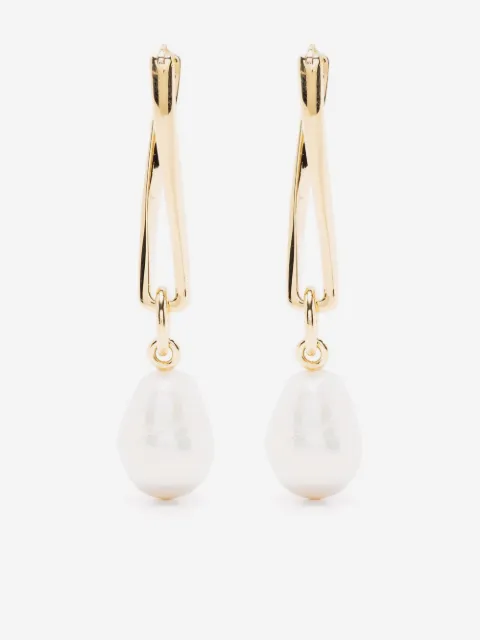 Missoma baroque pearl-twist drop earrings 