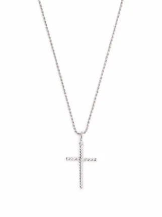 Missoma Fused twisted cross necklace 