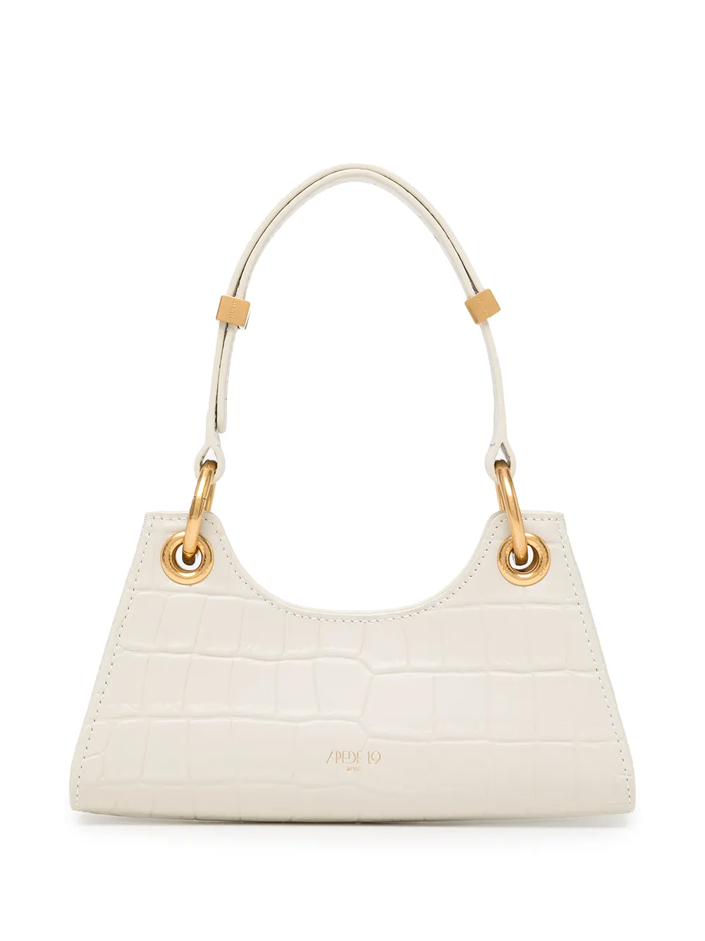 

APEDE MOD crocodile-embossed leather mini bag - White