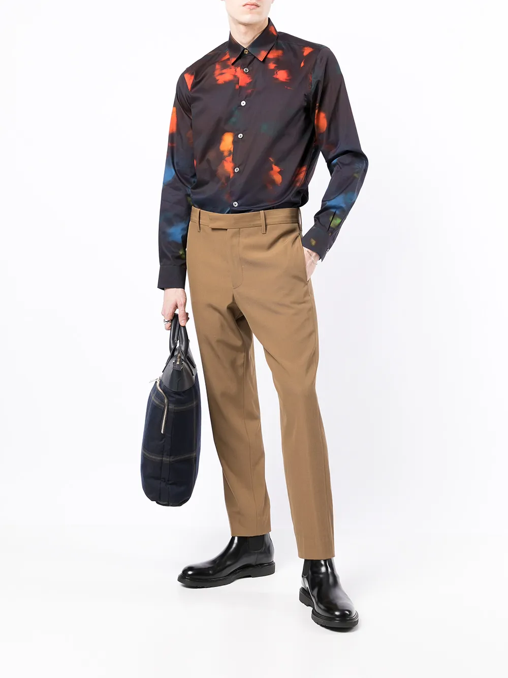 фото Paul smith рубашка с длинными рукавами и принтом тай-дай