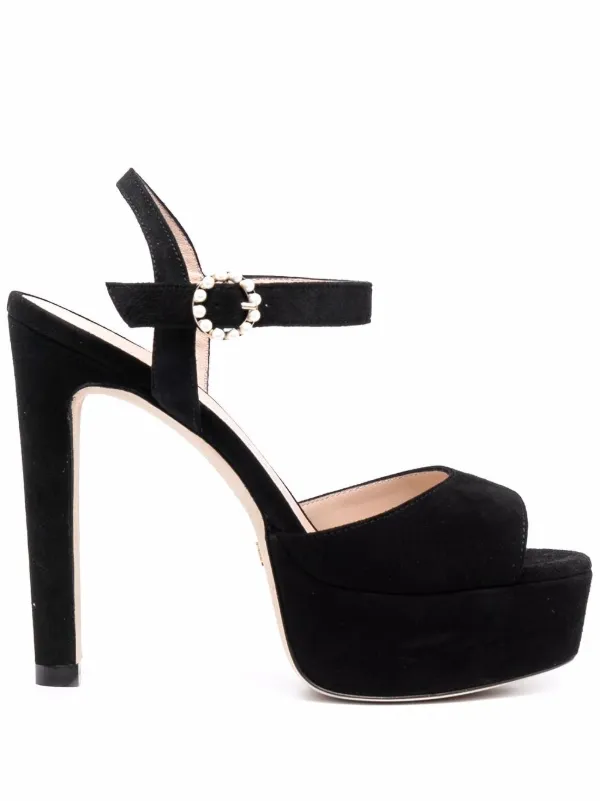 stuart weitzman black platform sandals