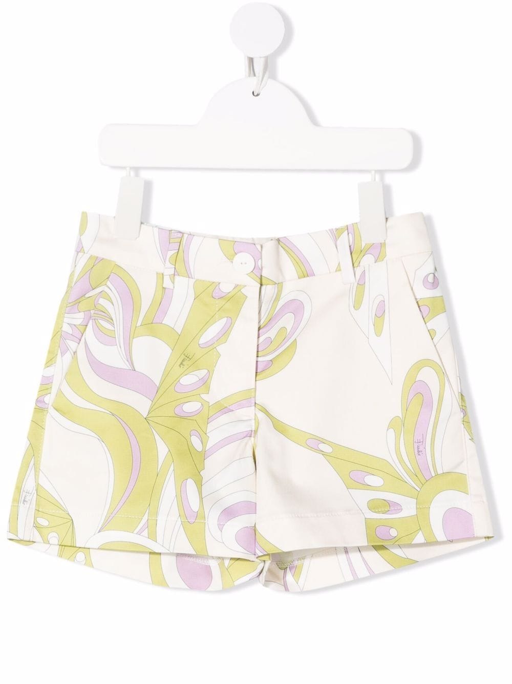 

PUCCI Junior shorts con estampado Vortici - Blanco