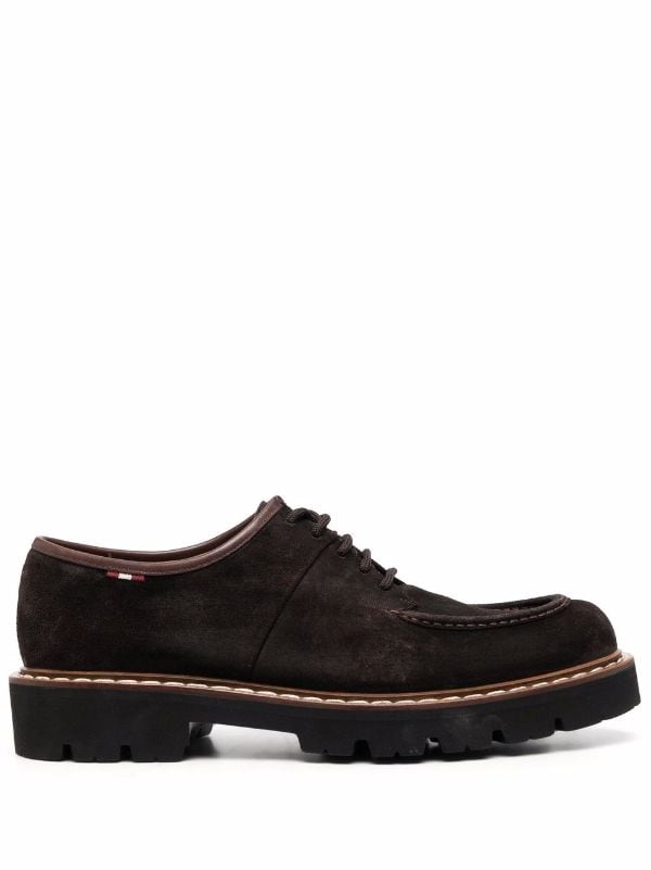 Shop Bally suede ridged Oxford shoes with Express Delivery - FARFETCH