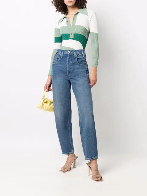 RE/DONE 70s high-waist tapered-leg Jeans - Farfetch