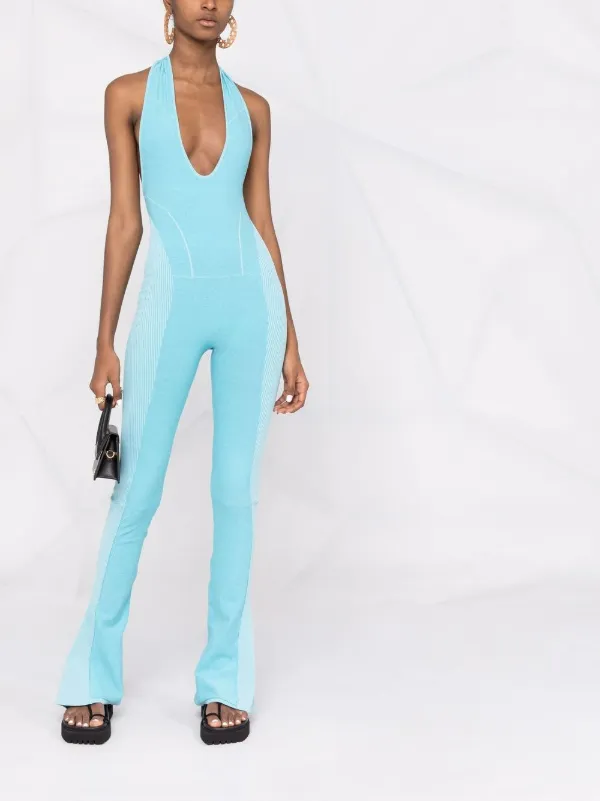 Jacquemus Halterneck Flared Jumpsuit 