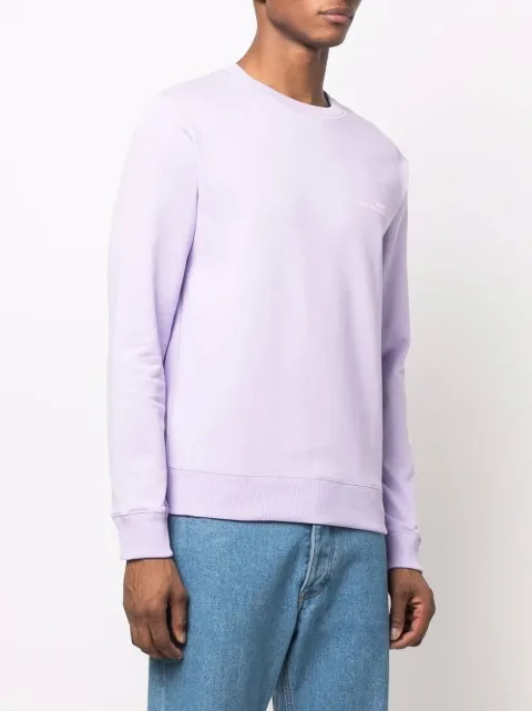 logo-print crew-neck sweatshirt for men 