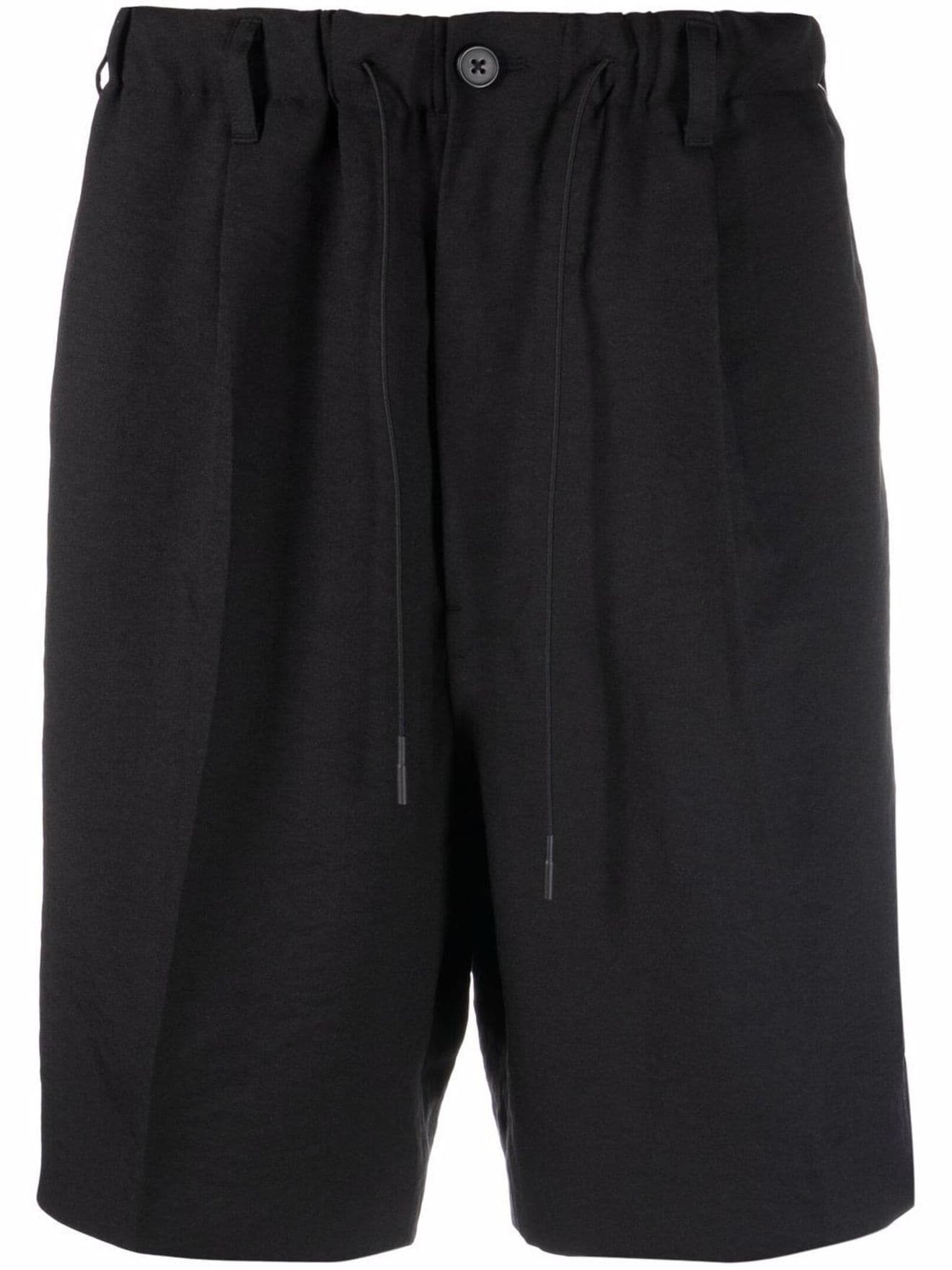 Y-3 striped drawstring shorts black | MODES