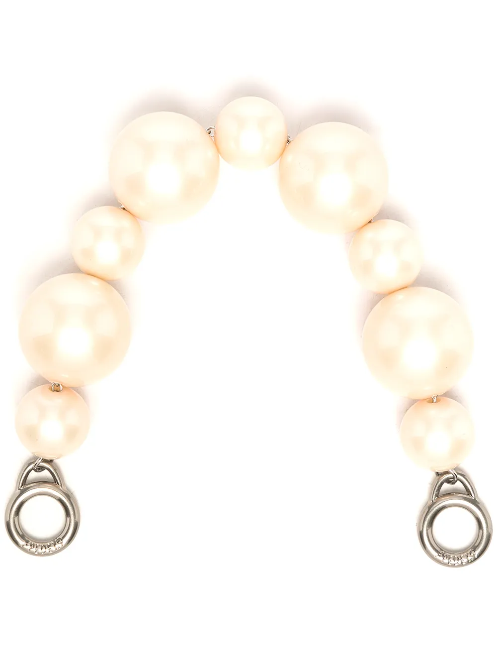 

APEDE MOD pearl-embellished chunky keychain - White