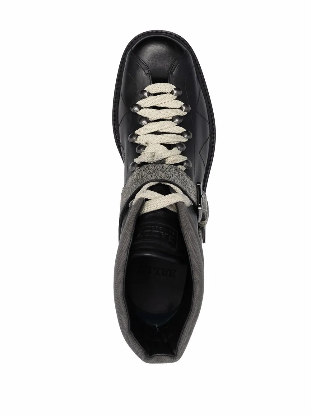 Bally Lace-up Leather Boots in Black, view 4