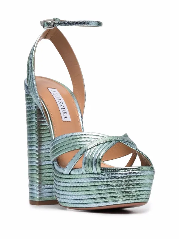 Aquazzura Sundance Plateau 140mm Platform Sandals Farfetch