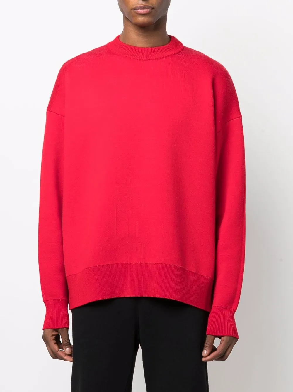  Palm Angels Intarsia-knit Palm Tree Jumper - Red 